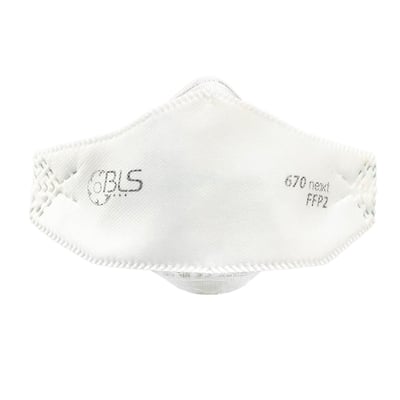 CaluPrevent BLS stofmasker 670next FFP2 NR D per stuk verpakt maat M/L