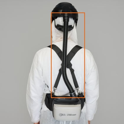 CaluPrevent BLS EV-01 snelkoppellslang met O-ring voor HV25 vizierhelm, compatibel met 2700next