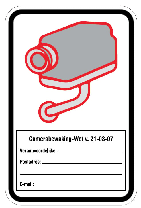 Brady Bordje "camerabewaking" STN1022 297x105mm