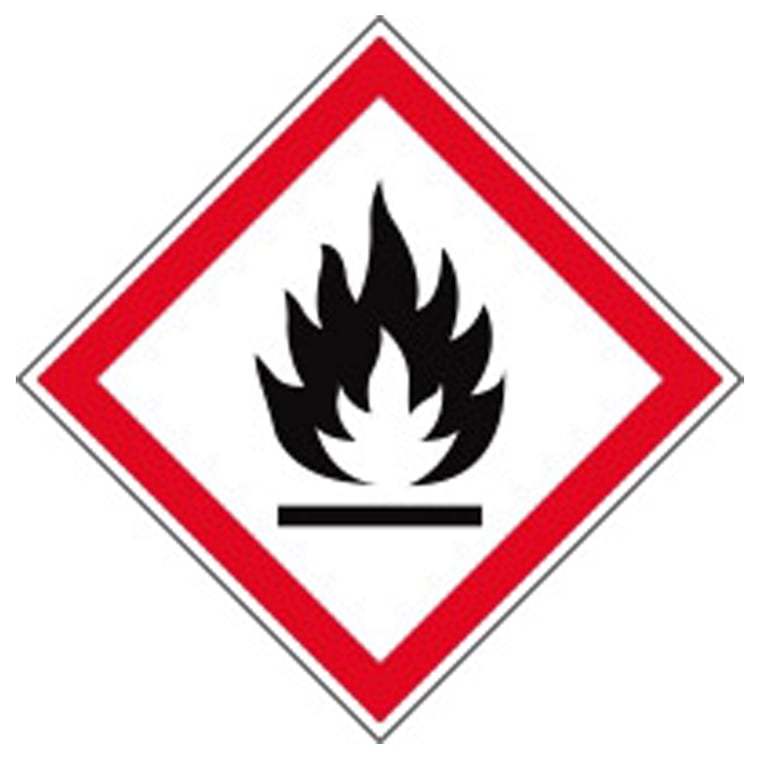 Brady pictogram "ontvlambare stoffen" op rol 250st 100x100mm