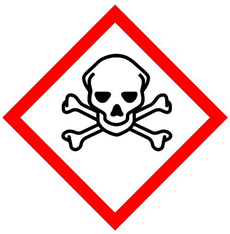 Brady pictogram "acute toxiciteit cat. 1,2,3" op rol 250st 100x100mm