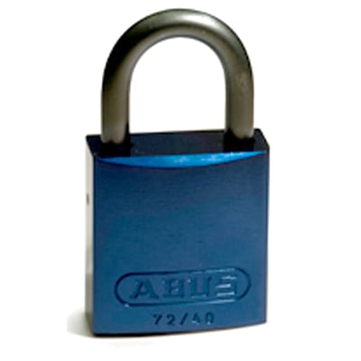 Brady hangslot aluminium met beugel van 25mm blauw