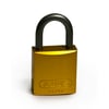 Brady hangslot aluminium met beugel van 25mm geel