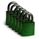 Brady hangslot aluminium met beugel van 25mm groen