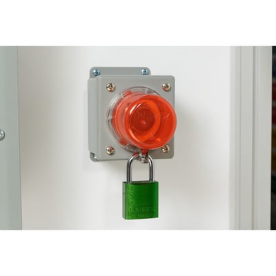 Brady hangslot aluminium met beugel van 25mm groen