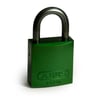 Brady hangslot aluminium met beugel van 25mm groen