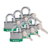Hangsloten gelamineerd staal groen met beugel van 20mm
