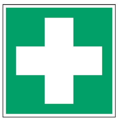 Brady sign "Eerste hulp" 148x148mm wit op groen