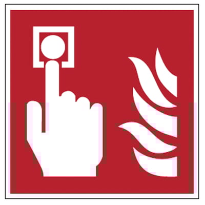 Brady sticker "brandmelder" 200x200mm gelamineerd polyester