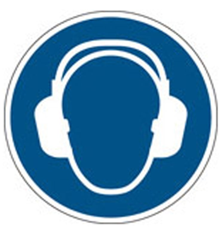 Brady sticker "gehoorbescherming verplicht" vinyl 15mm