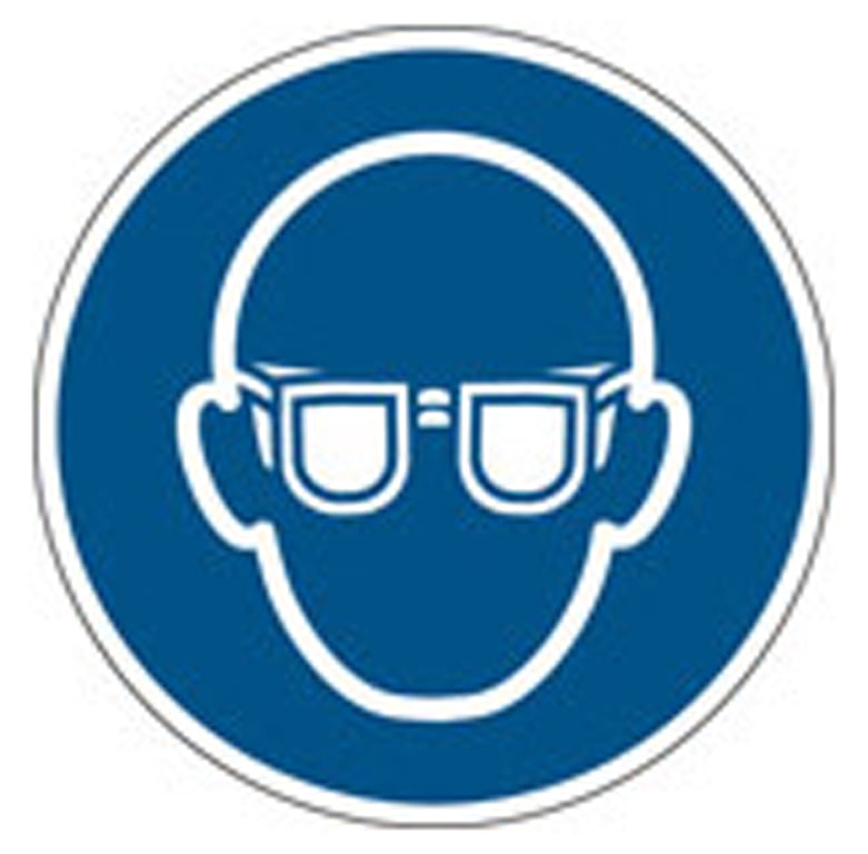Brady sticker "oogbescherming verplicht" vinyl 15mm 54st