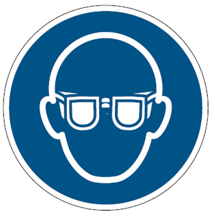 Brady sticker "oogbescherming verplicht" 25mm 7st