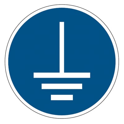 Brady bordje "aarding verplicht" 200mm