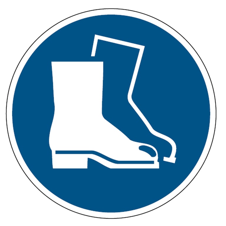 Brady sticker "veiligheidsschoenen verplicht" gelamineerd polyester 315mm