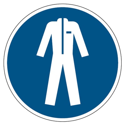 Brady sticker "beschermkleding verplicht" gelamineerd polyester 100mm
