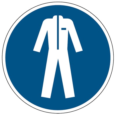 Brady sticker "beschermkleding verplicht" gelamineerd polyester 315mm