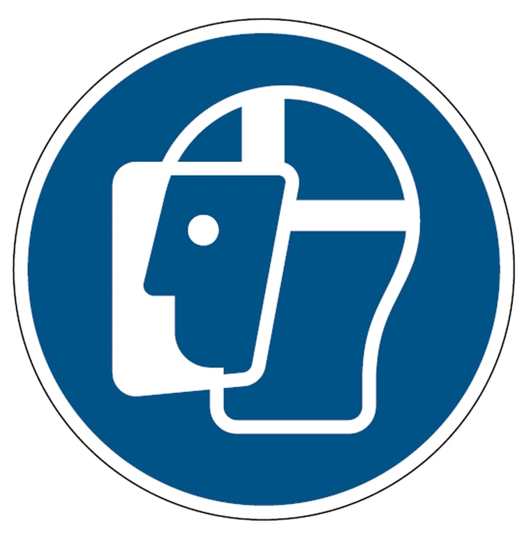 Brady sticker "gelaatsbescherming verplicht" gelamineerd polyester 100mm