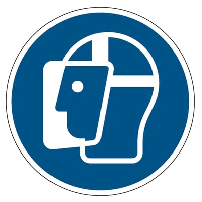Brady sticker "gelaatsbescherming verplicht" gelamineerd polyester 100mm