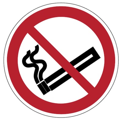 Brady bordje "roken verboden" P002 DIA 100