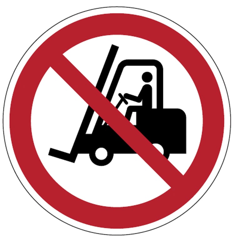 Brady Bordje "Heftrucks verboden" P006 DIA100
