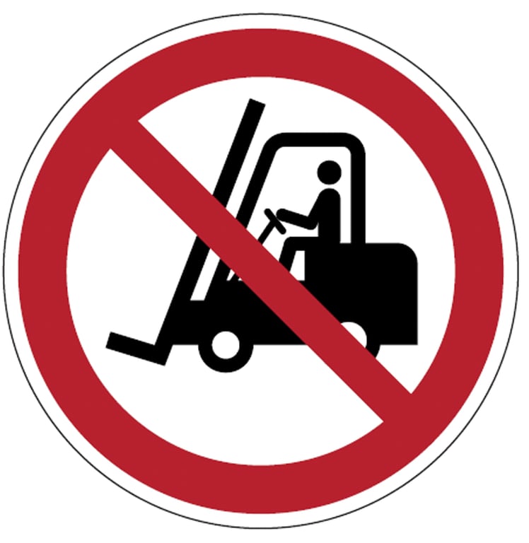Brady Bordje "heftrucks verboden" P006 DIA200