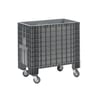 Groot volume bak op wielen grijs 400ltr 