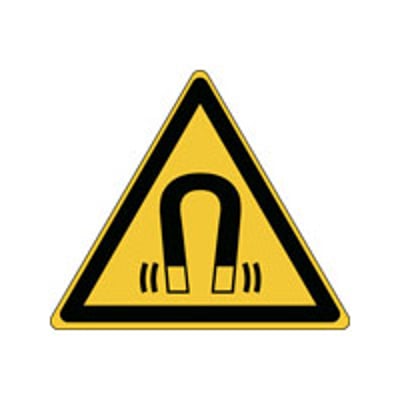 Brady sign "waarschuwing: sterk magnetich veld" 100x87mm 3st