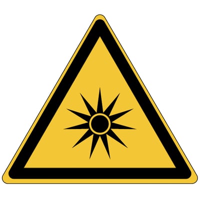 Brady sticker waarschuwing optische straling gelamineerd polyester 7st