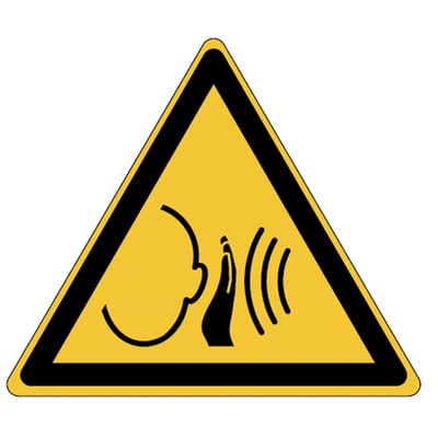 Brady bordje "Waarschuwing: Plots hard geluid'' 100mm
