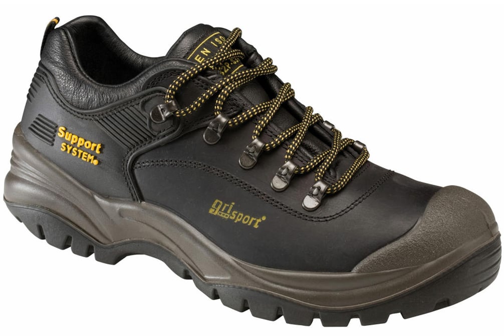 GriSport werkschoen zwart leer laag model