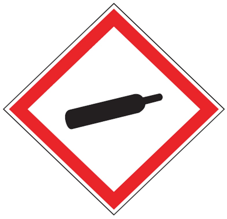 Brady GHS symbool "Houder onder druk" op rol 250 stuks PIC1804 21x21mm