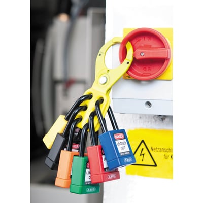 Brady aluminium hangslot met nylon behuizing blauw