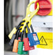 Brady aluminium hangslot met nylon behuizing rood 