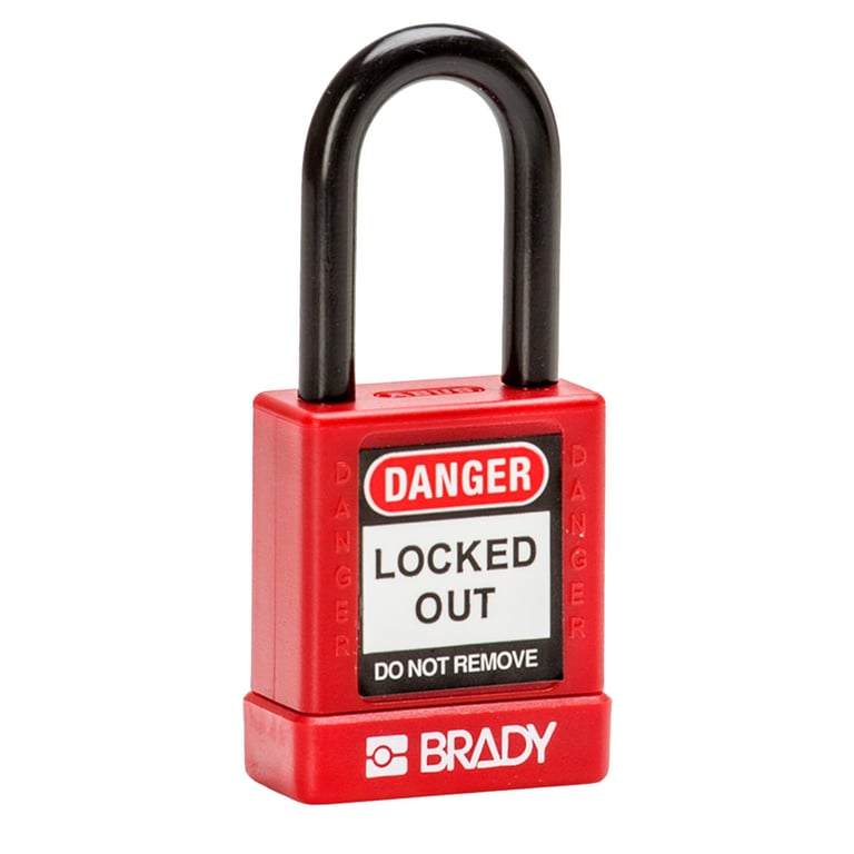 Brady aluminium hangslot met nylon behuizing