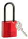 Brady compact aluminium hangslot beugelhoogte rood 50mm