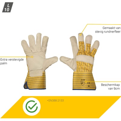 Box Palm werkhandschoenen met palmversteviging maat 11