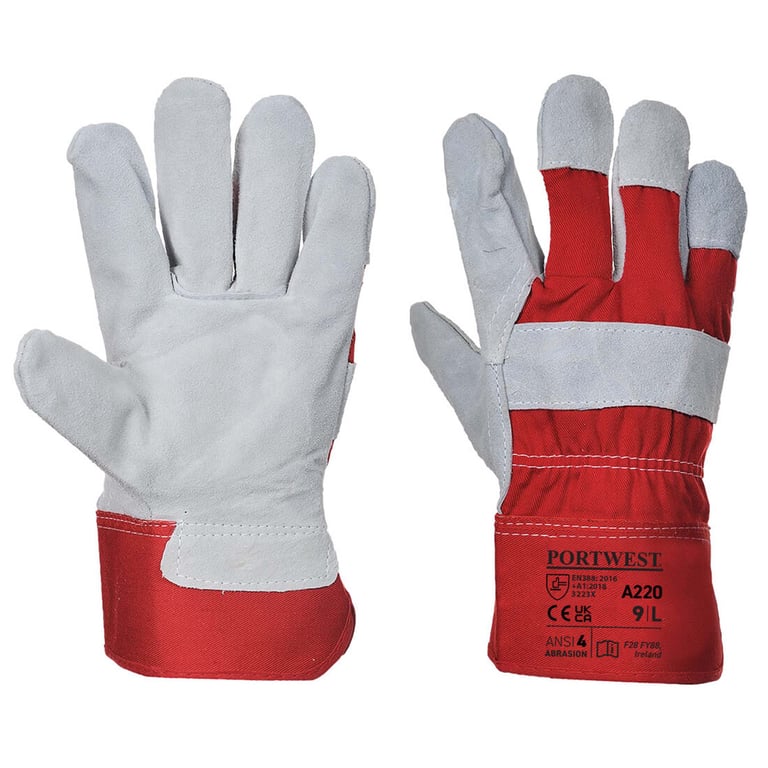 Portwest Premium Chrome Rigger handschoen rood