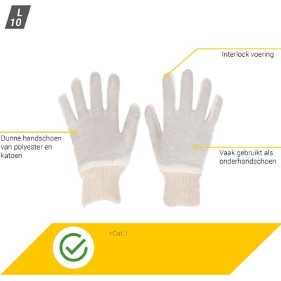 CaluGuard Lite werkhandschoenen interlock per paar