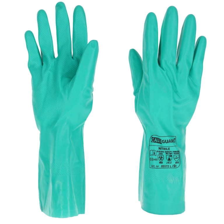 CaluGuard Nitrile werkhandschoenen groen