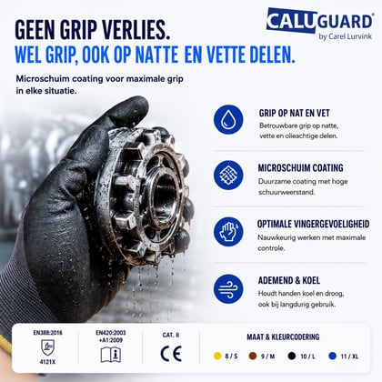 CaluGuard CoolDry maat 8 (S) werkhandschoenen 