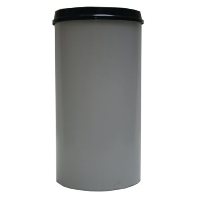 Vlamdovende afvalbak 50ltr aluminiumgrijs/zwart