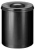 Vlamdovende afvalbak 80ltr zwart
