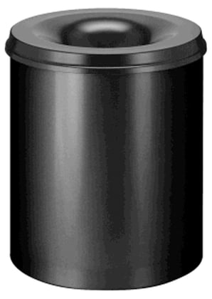 Vlamdovende afvalbak 80ltr zwart
