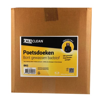CaluClean poetsdoeken bont gewassen badstof 8kg