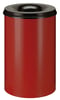 Vlamdovende afvalbak 110ltr rood/zwart