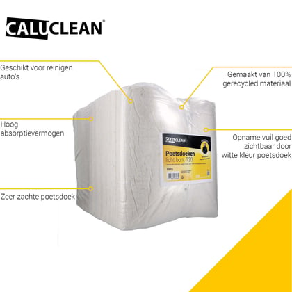 CaluClean poetsdoeken licht bont T20 10kg 