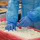 CaluGloves Food Safe Skyblue nitril wegwerphandschoenen maat S 100st