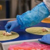 CaluGloves Food Safe Skyblue nitril wegwerphandschoenen maat L 100st