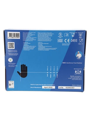 CaluGloves Food Skyblue nitrile disposable  handschoenen maat S 200st