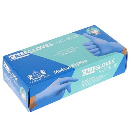 CaluGloves Medical Skyblue nitrile disposable handschoenen maat M 100st